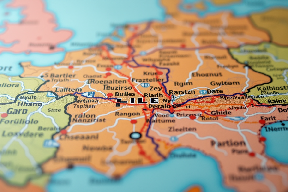 Carte détaillée des codes postaux de Lille
