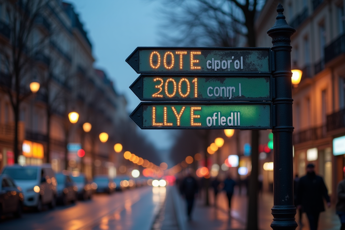 Panneaux de signalisation avec codes postaux de Lille